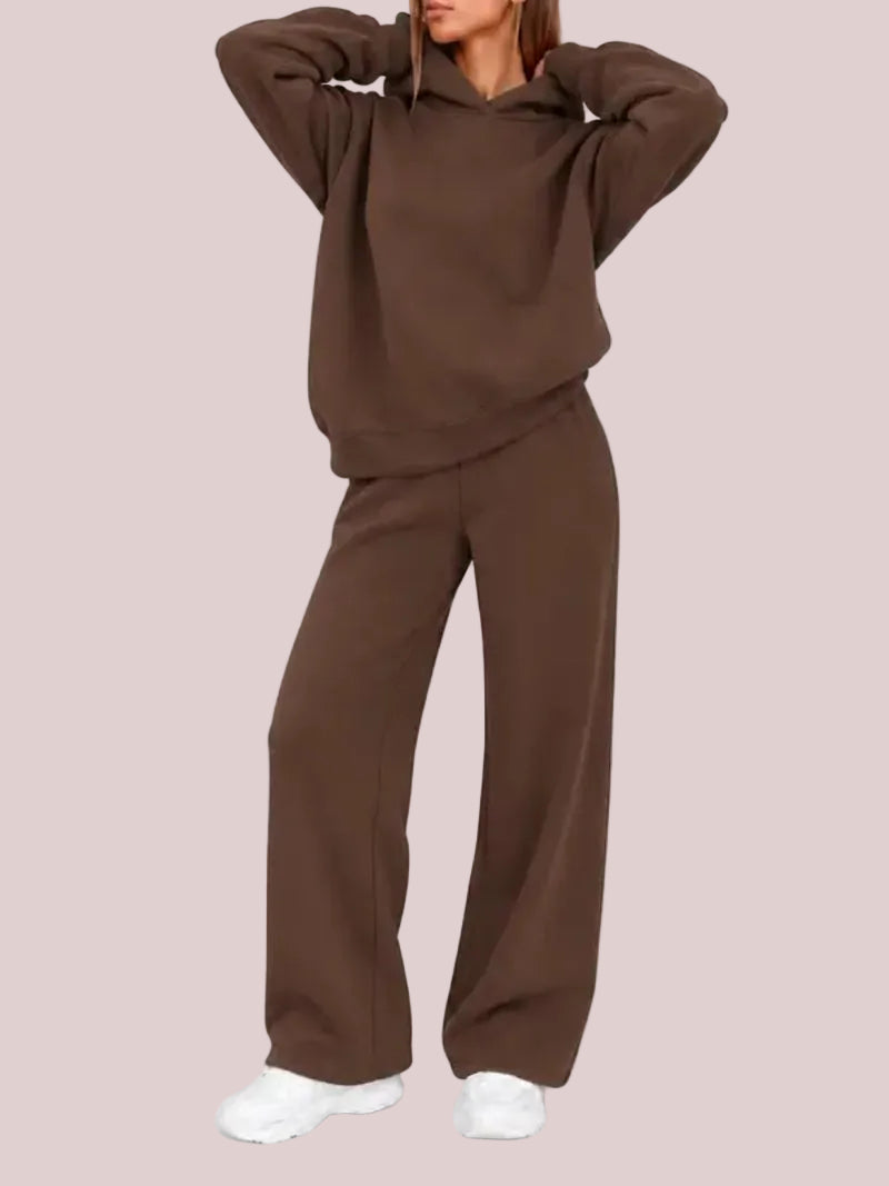 Women's 2-Piece Oversized Hoodie & Wide Leg Sweatpants Set