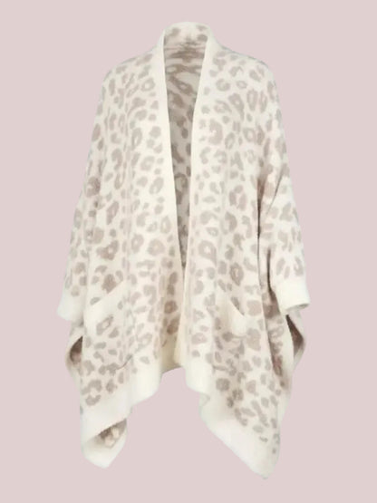 Women's Cozy Plush Poncho Shawl