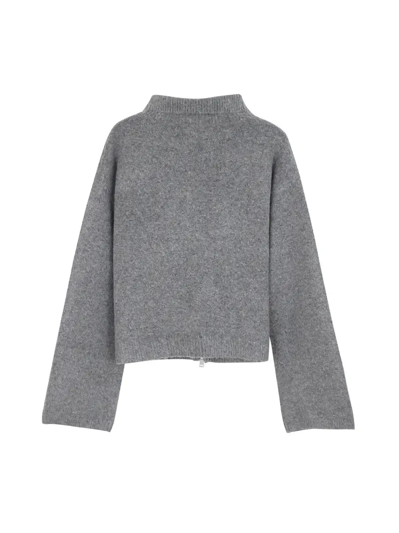 Women's Chic Knitted High Neck Cardigan