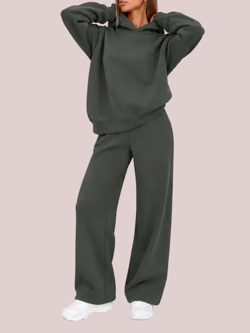 Women's 2-Piece Oversized Hoodie & Wide Leg Sweatpants Set