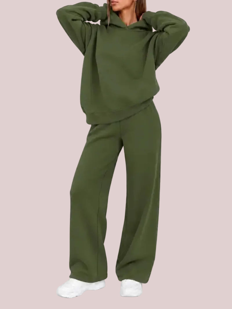 Women's 2-Piece Oversized Hoodie & Wide Leg Sweatpants Set