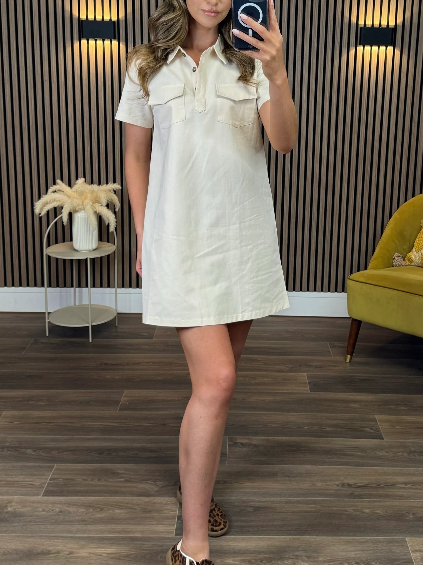 Women's Casual Short Sleeve Denim Dress