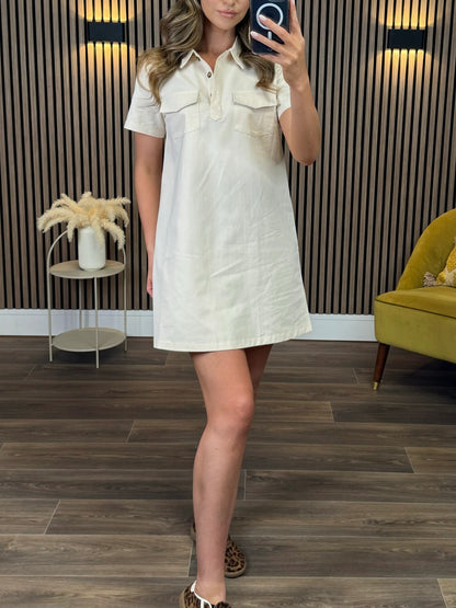 Women's Casual Short Sleeve Denim Dress