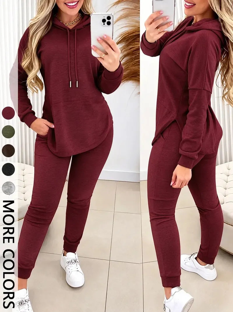 Women's Hooded 2 Piece Matching Outfit