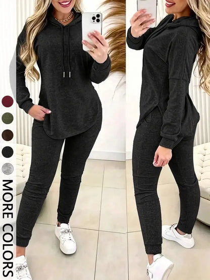 Women's Hooded 2 Piece Matching Outfit
