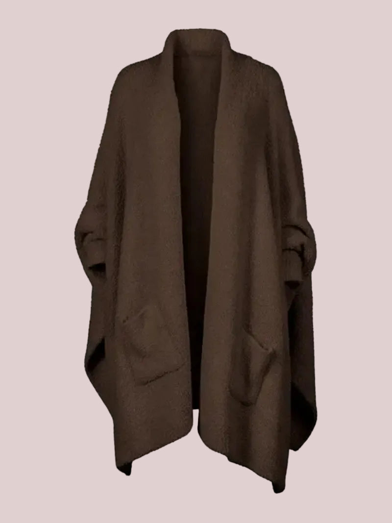 Women's Cozy Plush Poncho Shawl