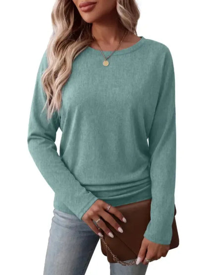 Women's Fall Ruched Hem Lightweight Sweaters