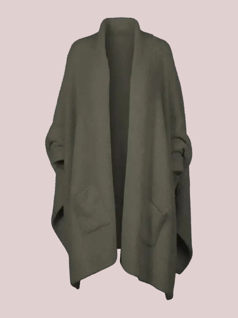 Women's Cozy Plush Poncho Shawl