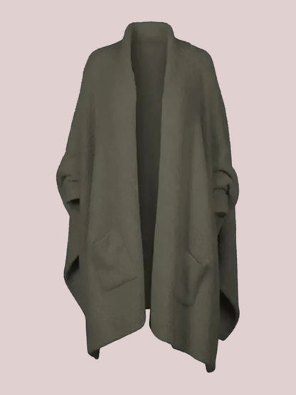 Women's Cozy Plush Poncho Shawl