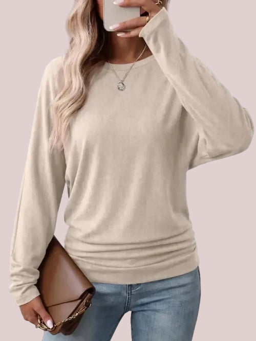 Women's Fall Ruched Hem Lightweight Sweaters