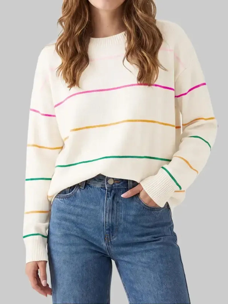 Women's Casual Striped Knit Sweater