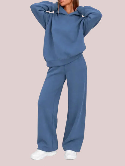 Women's 2-Piece Oversized Hoodie & Wide Leg Sweatpants Set