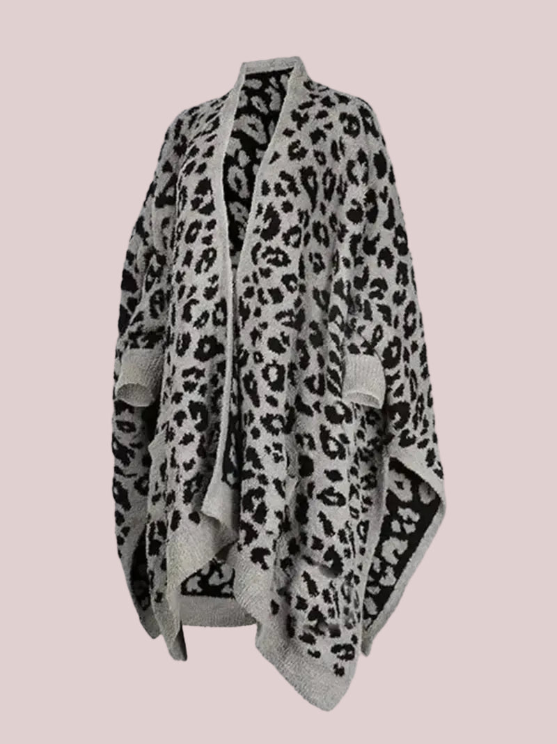 Women's Cozy Plush Poncho Shawl