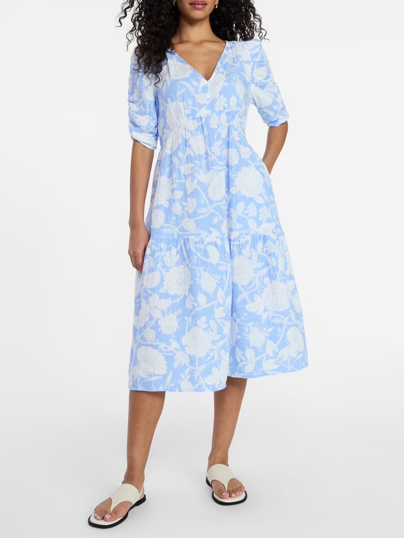 Women's Flowy Grace V-Neck Dress