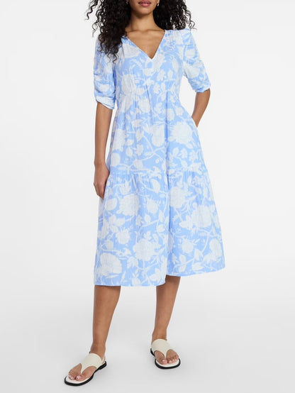 Women's Flowy Grace V-Neck Dress