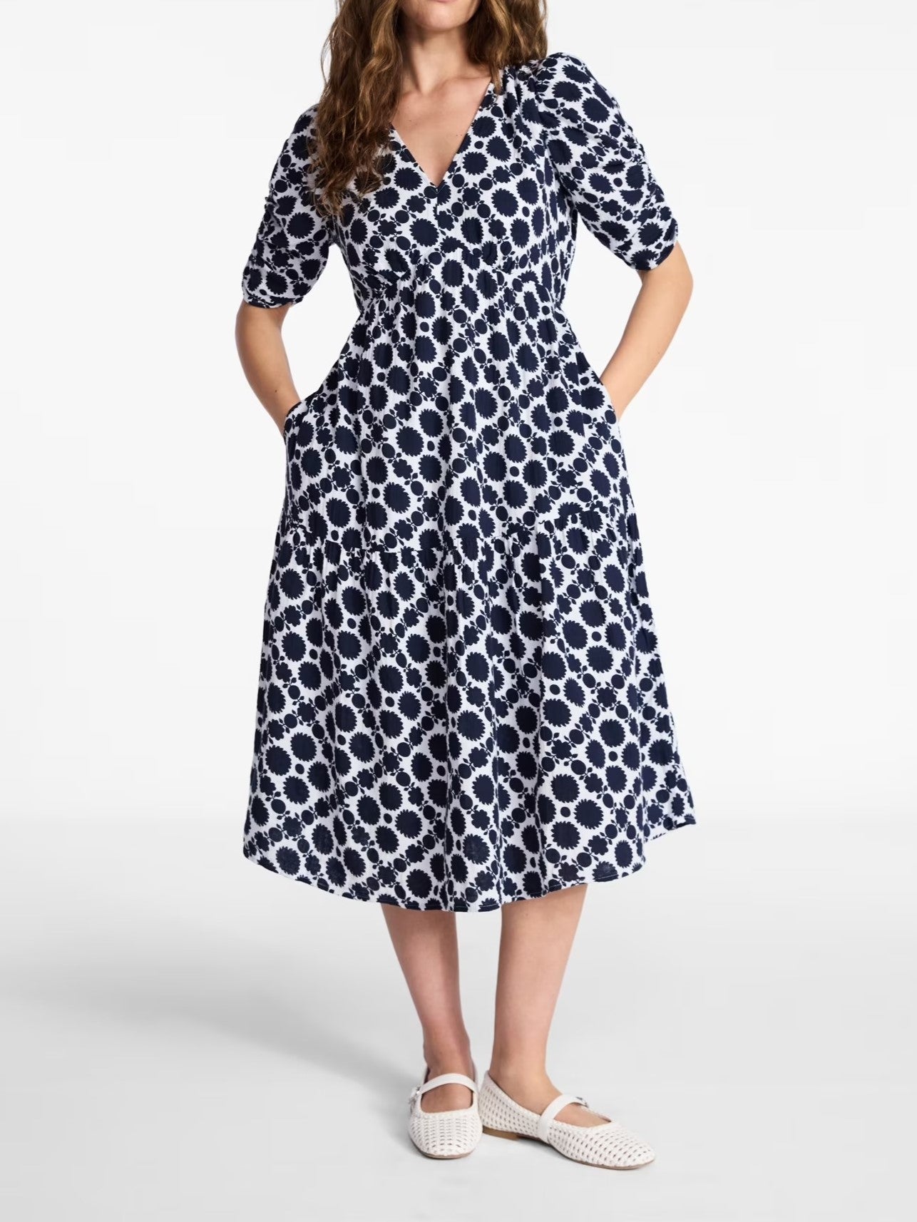 Women's Flowy Grace V-Neck Dress