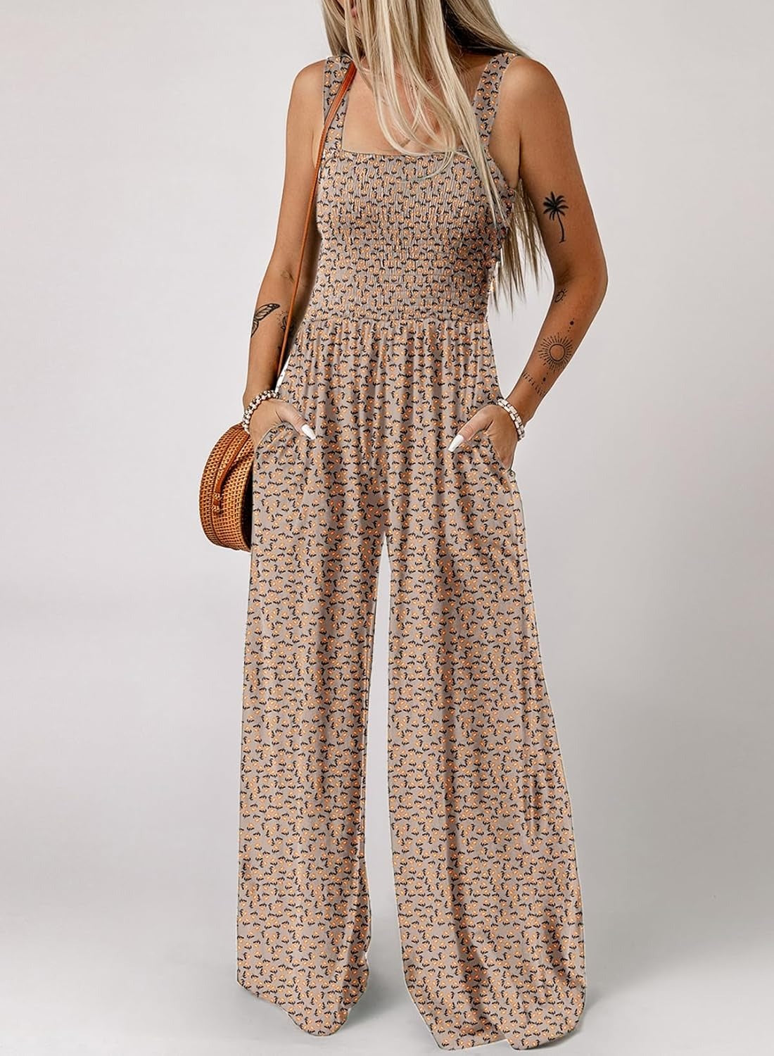 Women's Boho Floral Jumpsuit