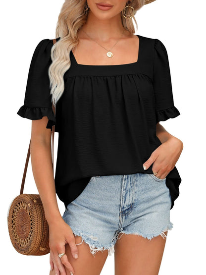 Women's Summer Flowy Peplum Top