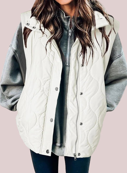 Womens Lightweight Quilted Puffer Vest With Pockets