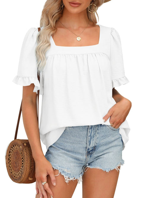 Women's Summer Flowy Peplum Top