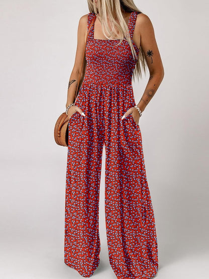 Women's Boho Floral Jumpsuit