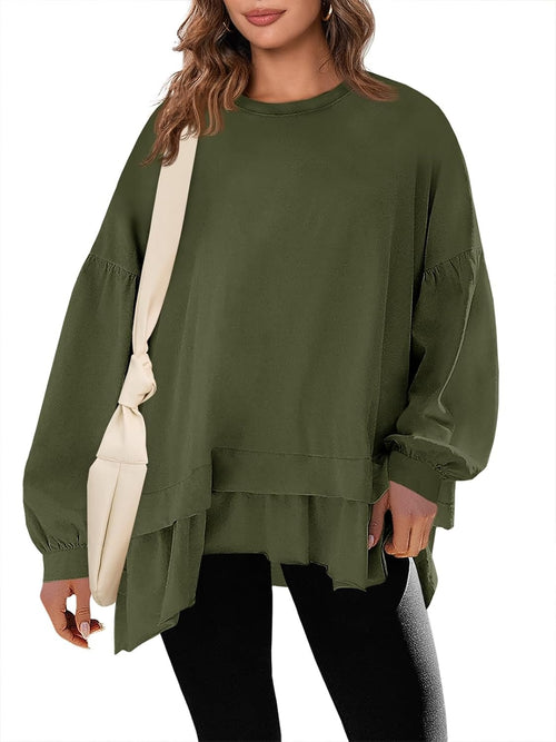 Women's Asymmetrical Layered Sweatshirt