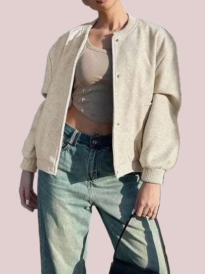 Women's Effortless Crop Bomber Jacket