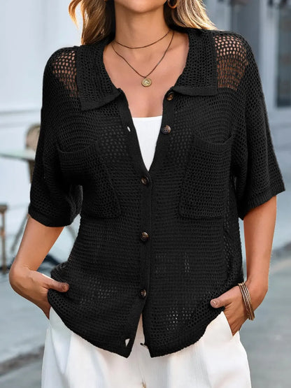 Women's Summer Breeze Crochet Knit Cardigan