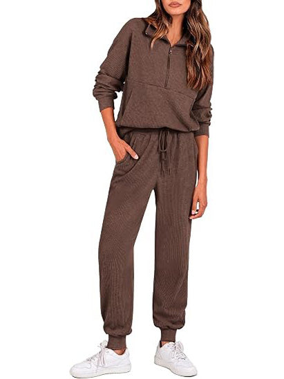Women's Ribbed Knit Matching Lounge Sets
