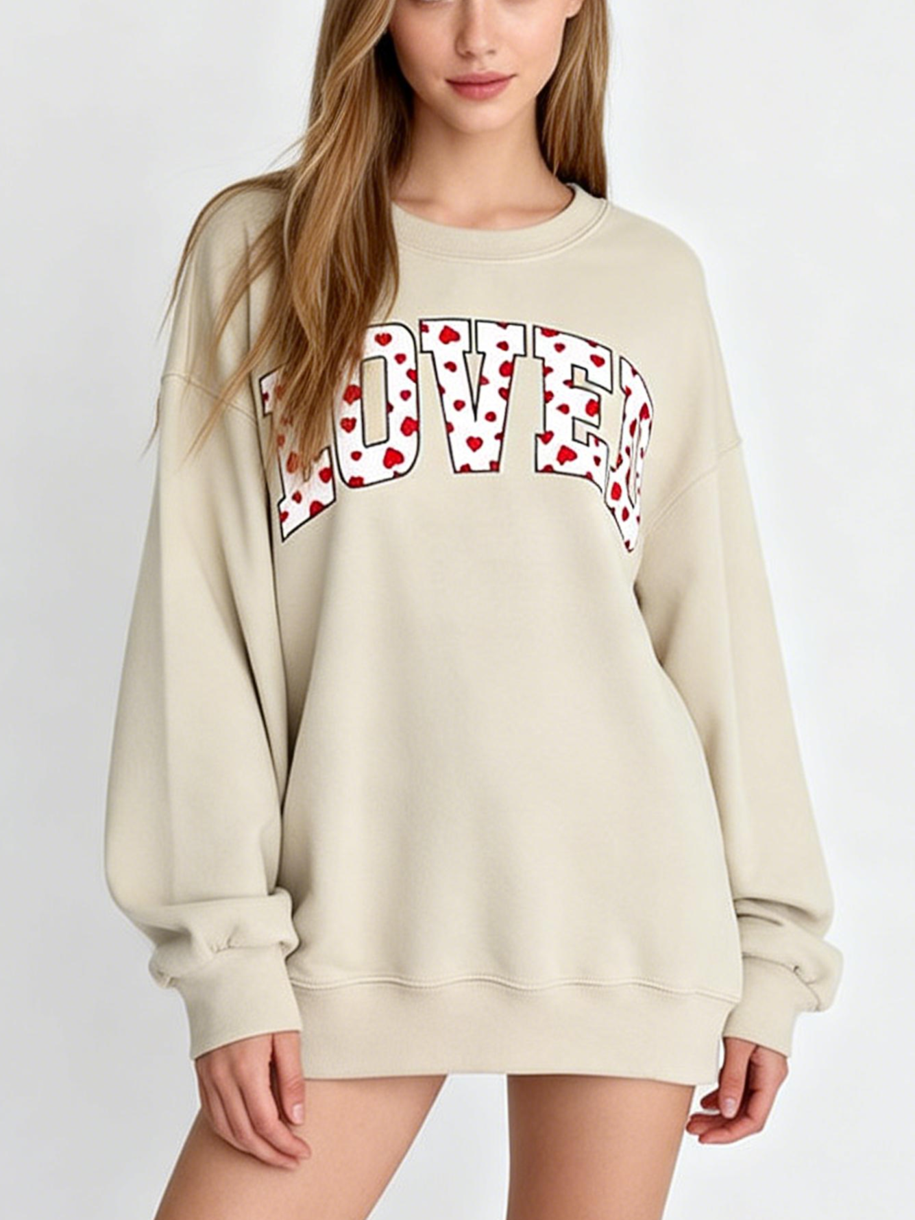 Women's Valentine¡¯s Loved Graphic Sweatshirt