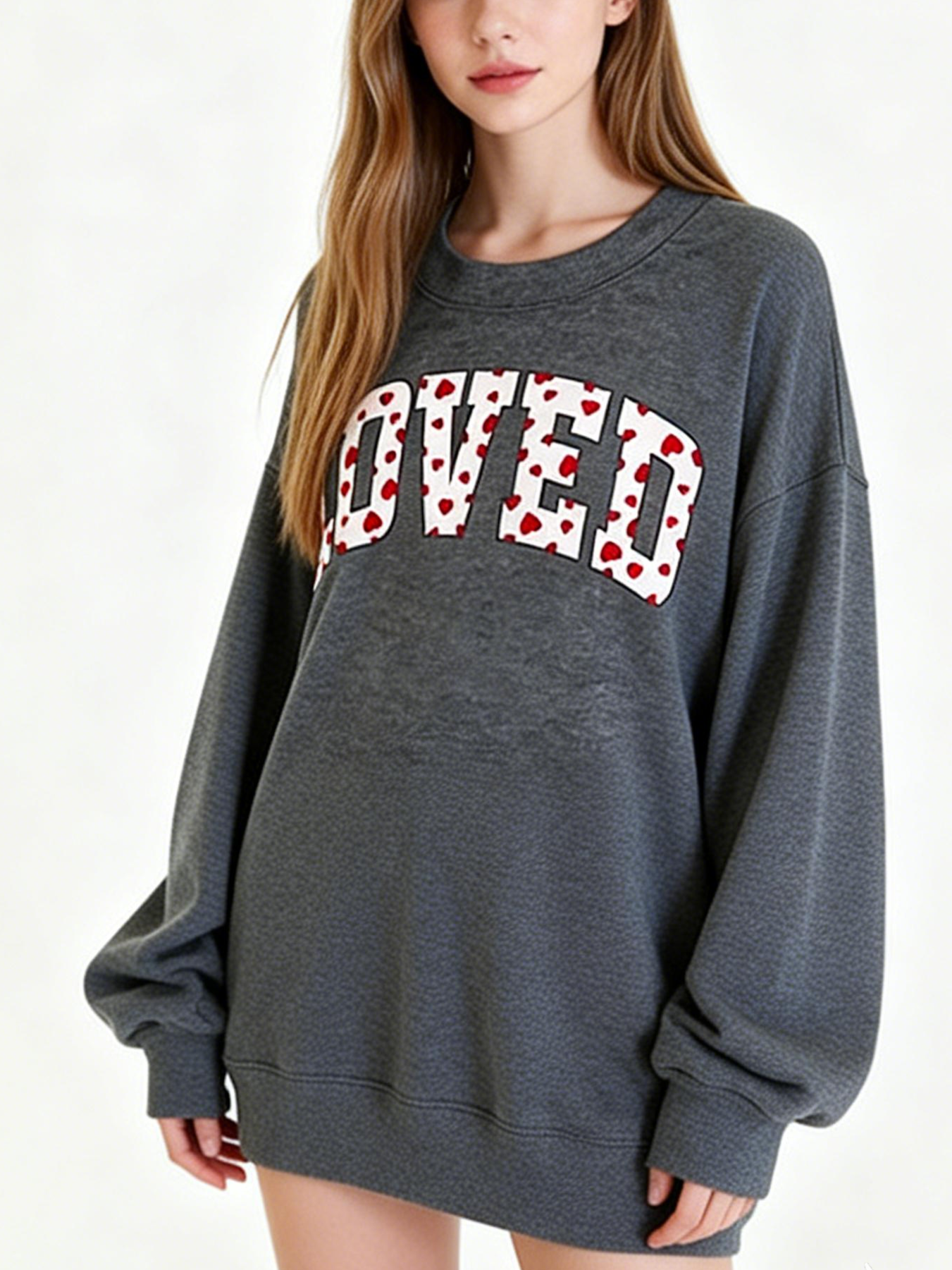 Women's Valentine¡¯s Loved Graphic Sweatshirt
