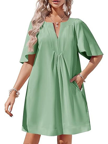 Women's Lightweight Summer Casual Dress with Pockets