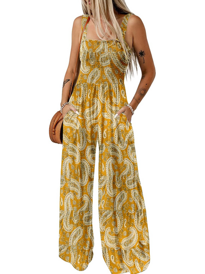 Women's Boho Floral Jumpsuit