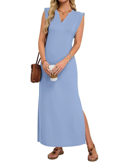 Women's Minimalist Sleeveless Split Maxi Dress