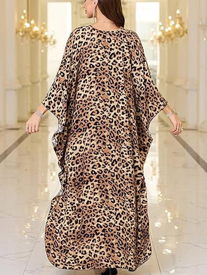 Women's Plus Size Batwing Sleeve Kaftan Dress