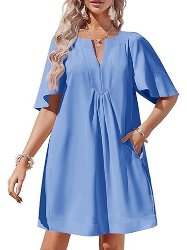 Women's Lightweight Summer Casual Dress with Pockets