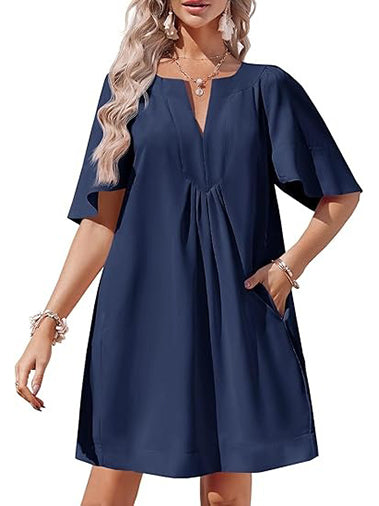 Women's Lightweight Summer Casual Dress with Pockets