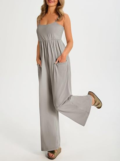 Women's Spaghetti Strap Wide Leg Jumpsuit