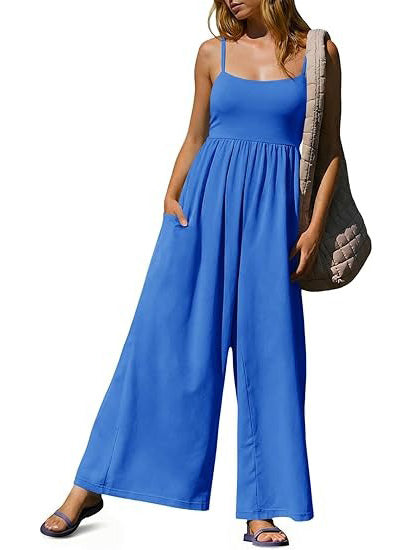 Women's Spaghetti Strap Wide Leg Jumpsuit