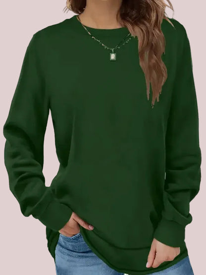 Women's Crewneck Tunic Long Sleeve Top