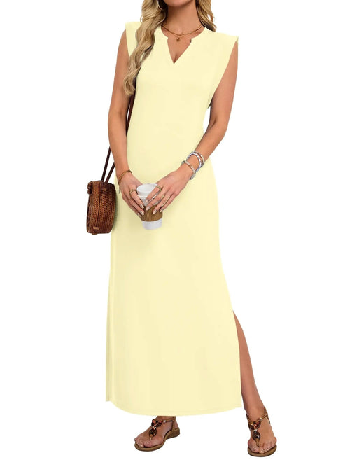 Women's Minimalist Sleeveless Split Maxi Dress